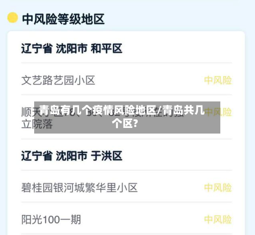 青岛有几个疫情风险地区/青岛共几个区?-第3张图片